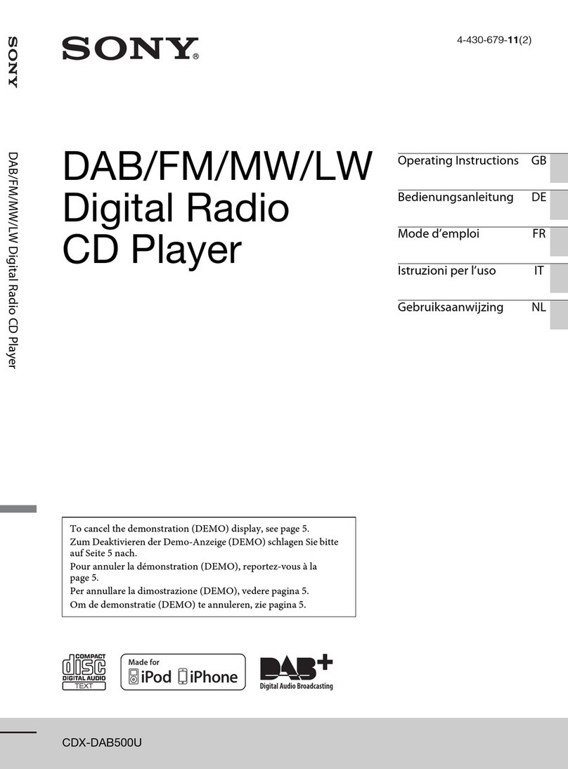 Sony CDX-DAB500U operating instructions