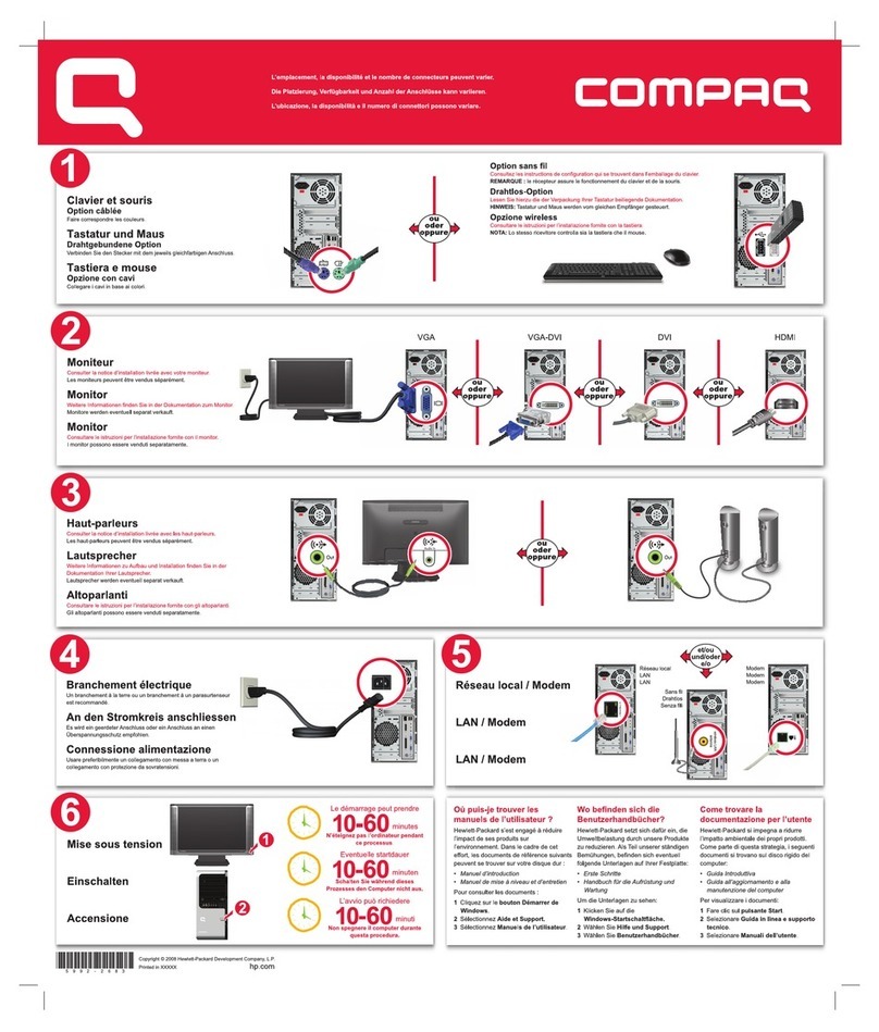 Compaq Presario SR5700 - Desktop PC Setup poster Compaq Presario SR5700 - Desktop PC Setup poster