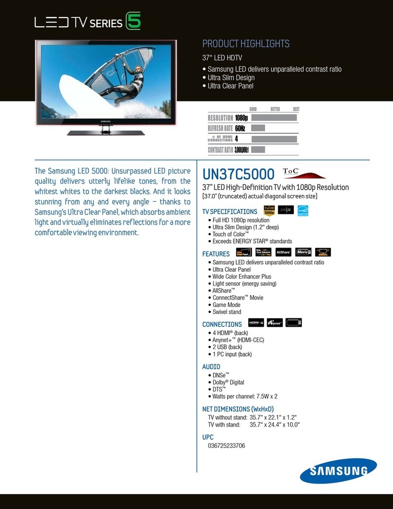 Samsung UN37C5000QFXZA User manual