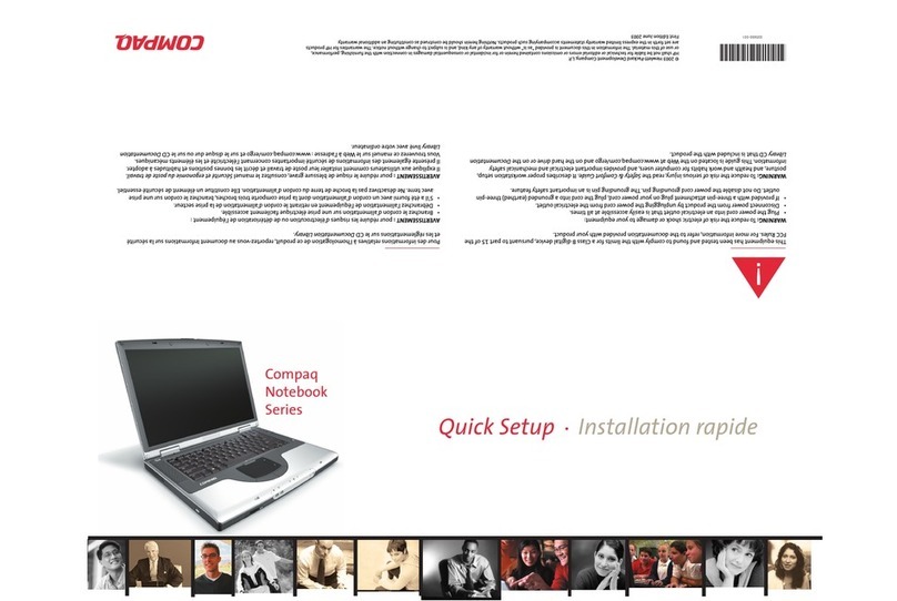 Compaq Presario X1000 - Notebook PC Quick setup