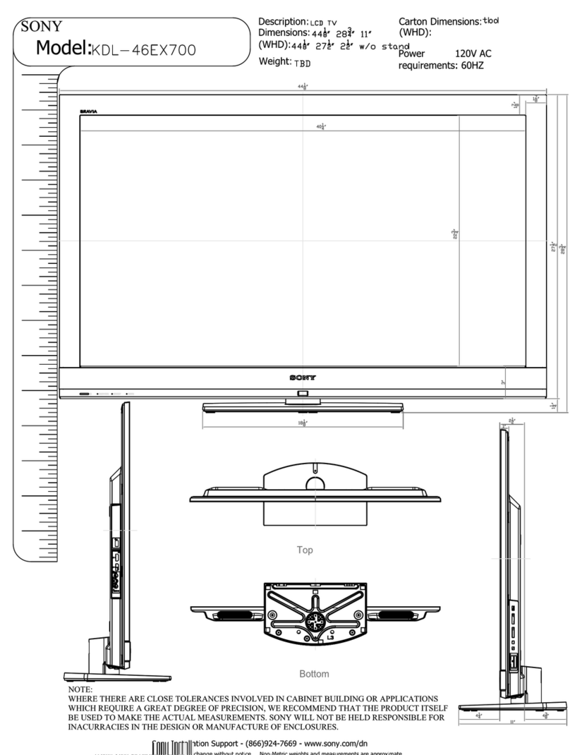 Sony KDL-46EX700 - Bravia Ex Series Lcd... User guide