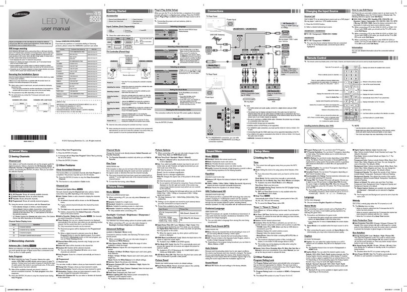 Samsung UN32EH4003F User manual