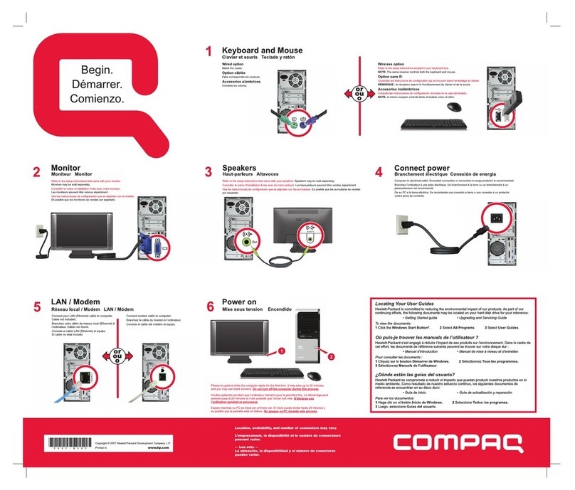 Compaq SR5250NX -  Presario - 1 GB RAM Setup poster