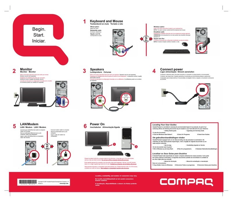 Compaq SR5250NX -  Presario - 1 GB RAM Setup poster