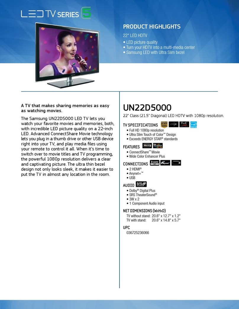 Samsung UN22D5000 E- User manual