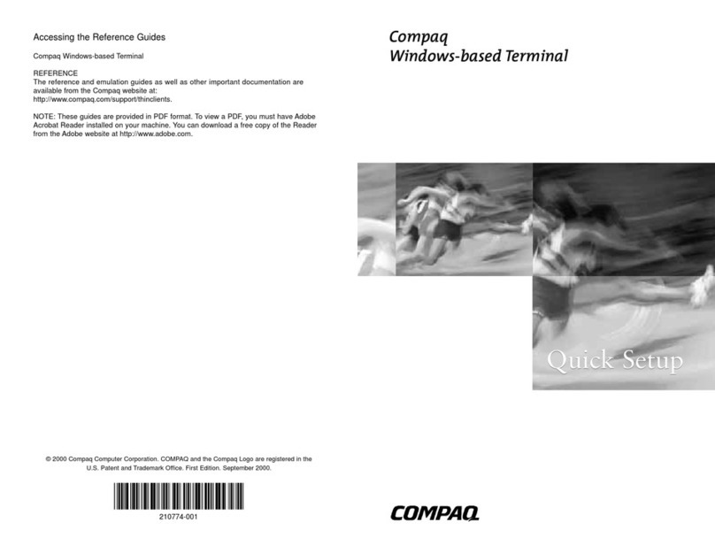 Compaq t1000 - Terminal Thin Client PC Quick setup