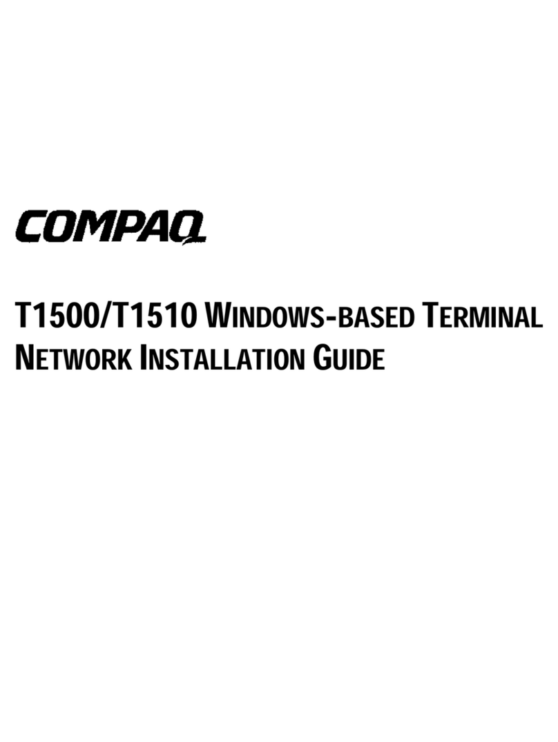 Compaq t1000 - Terminal Thin Client PC Network installation guide