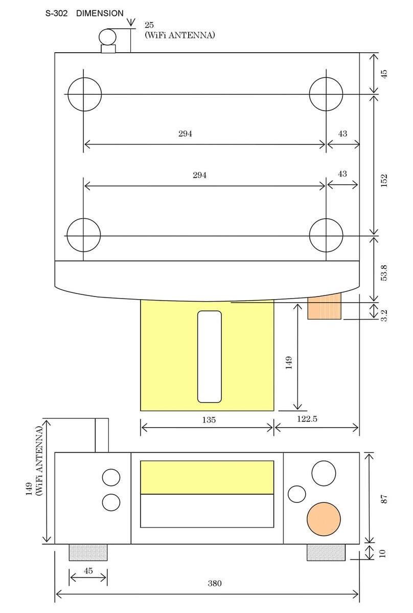 Denon S-302 - AV System Dimensions