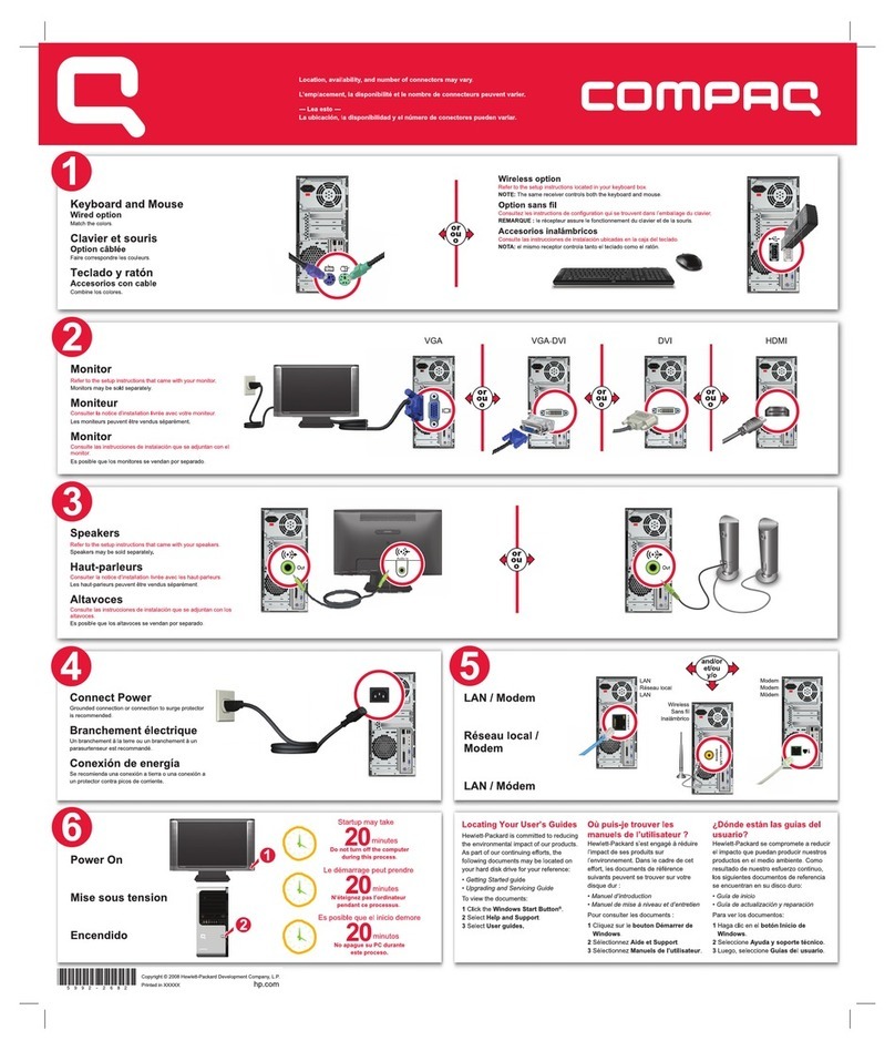 Compaq SR5410F -  Presario - 1 GB RAM Specification sheet