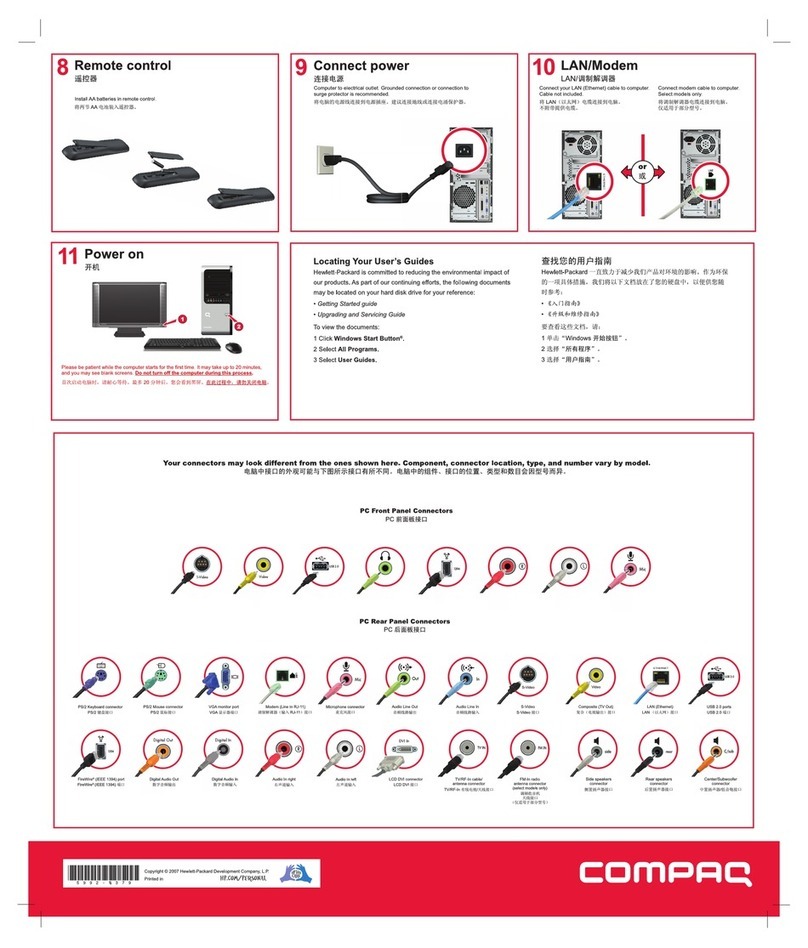 Compaq SR5250NX -  Presario - 1 GB RAM Setup poster