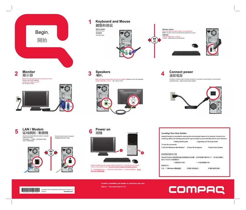 Compaq SR5250NX -  Presario - 1 GB RAM Setup poster
