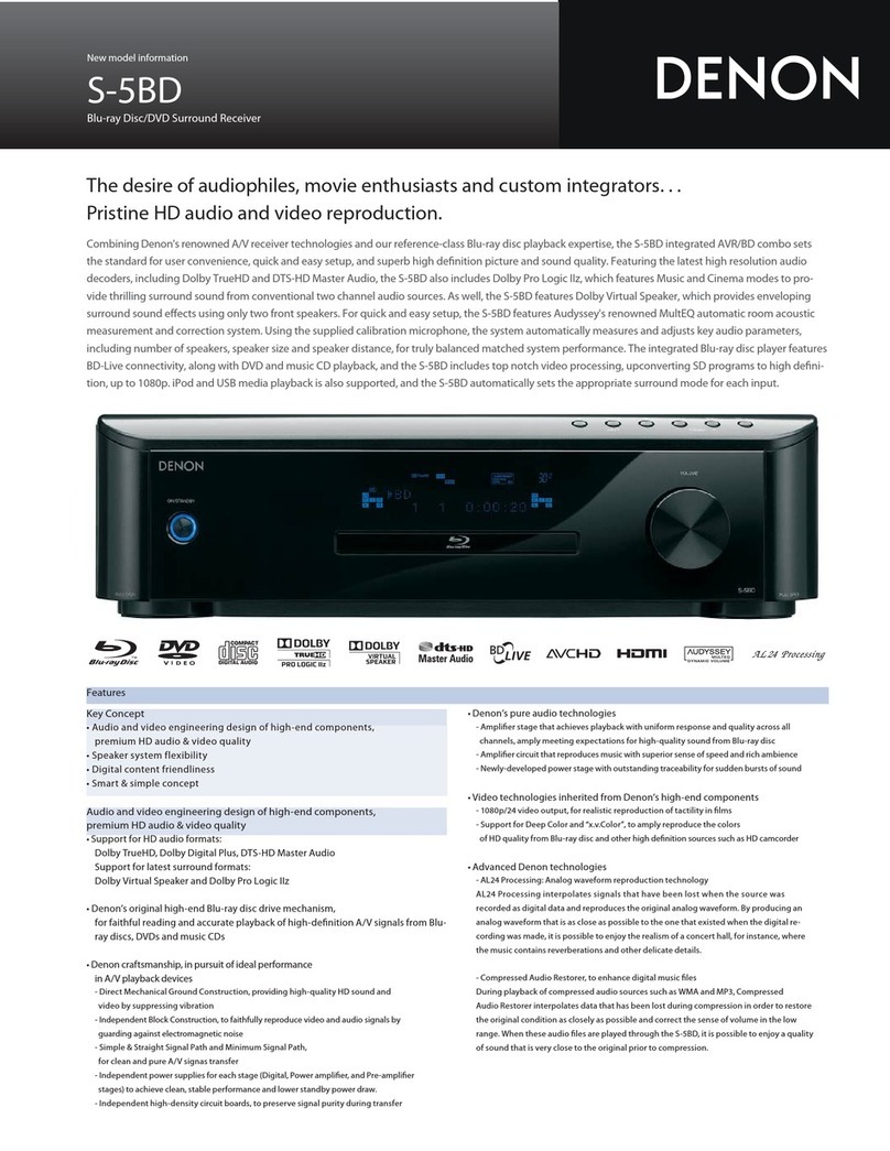 Denon S-5BD Product sheet