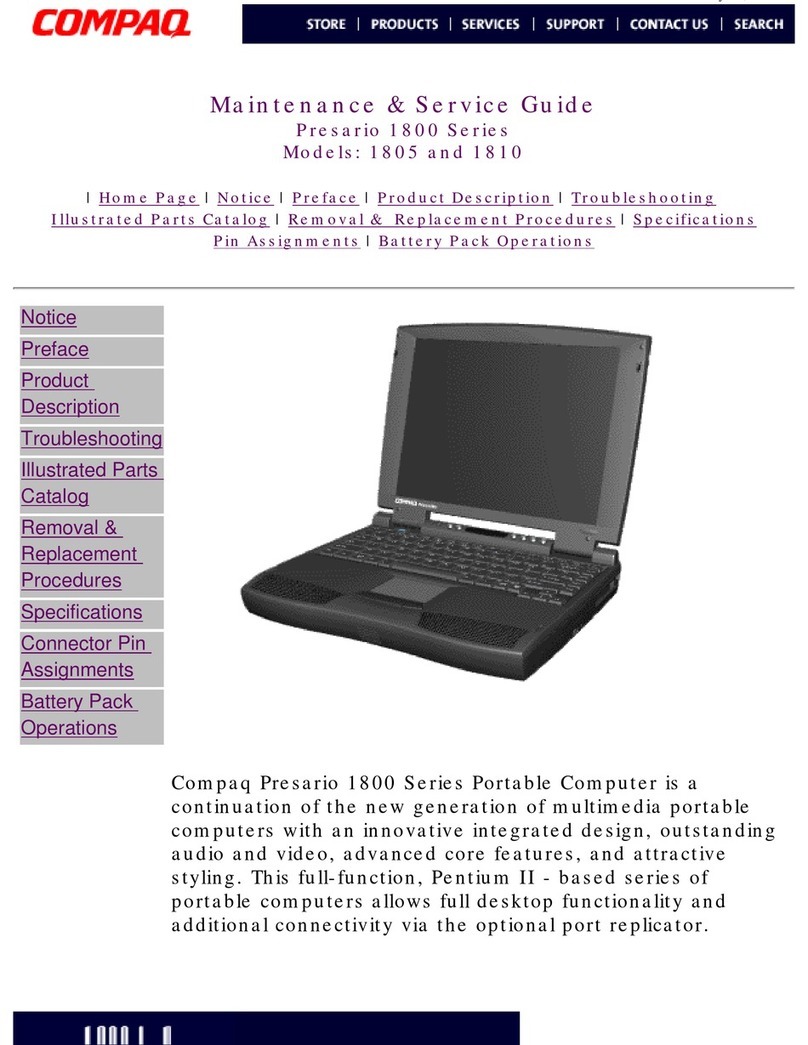 Compaq Presario 1800 - Notebook PC Manual