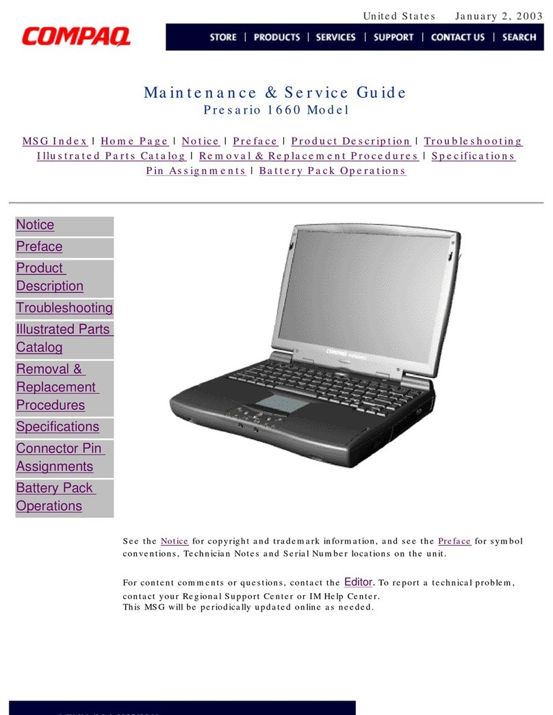 Compaq Presario 1600 - Notebook PC Manual