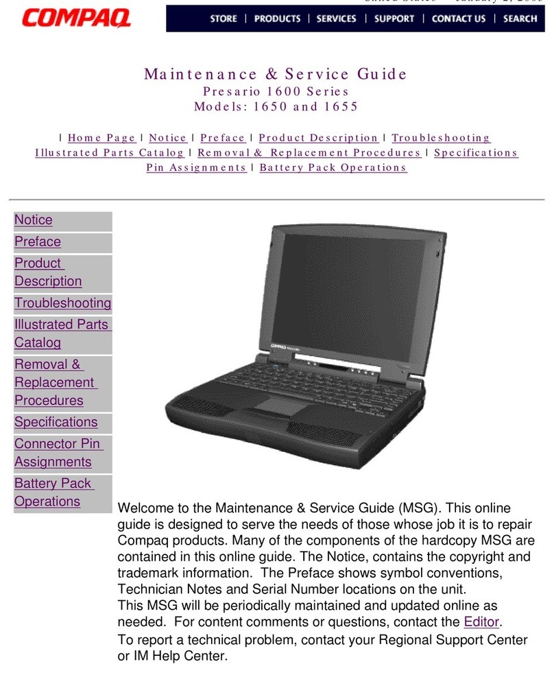 Compaq Presario 1600 - Notebook PC Manual