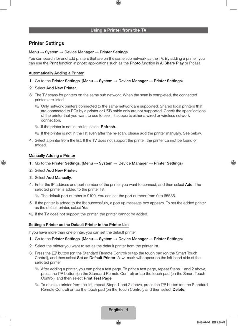 Samsung UN46ES7500FXZA Installation and operating instructions Samsung UN46ES7500FXZA Installation and operating instructions