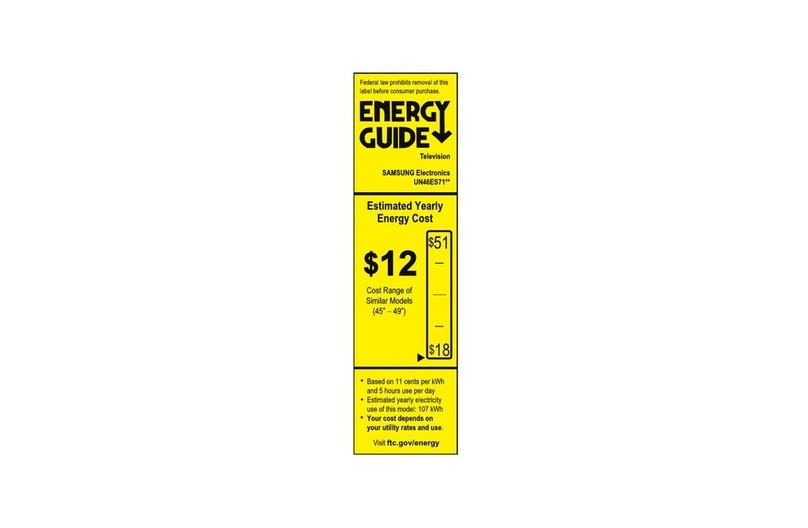 Samsung UN46ES7100FXZA Energy guide
