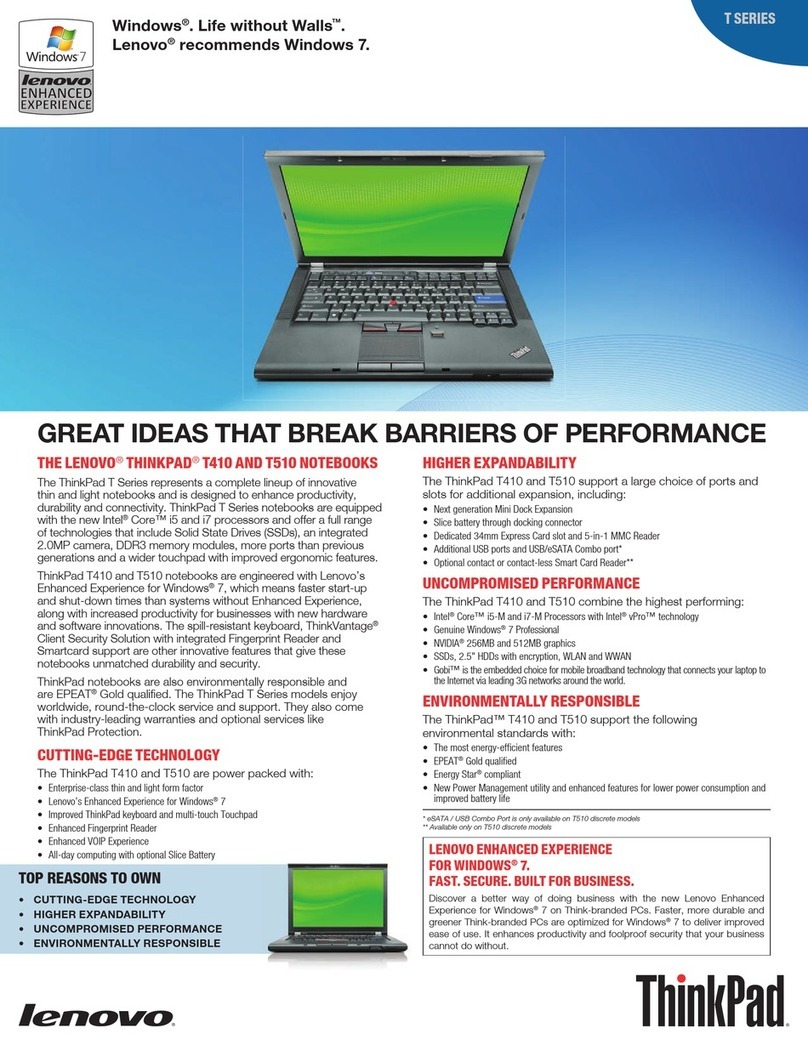 Lenovo 43892TU User manual