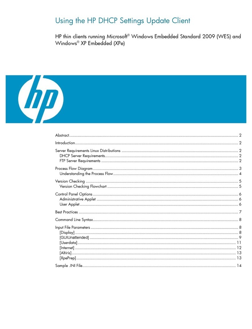 HP t5630 - Thin Client Installation and operating instructions