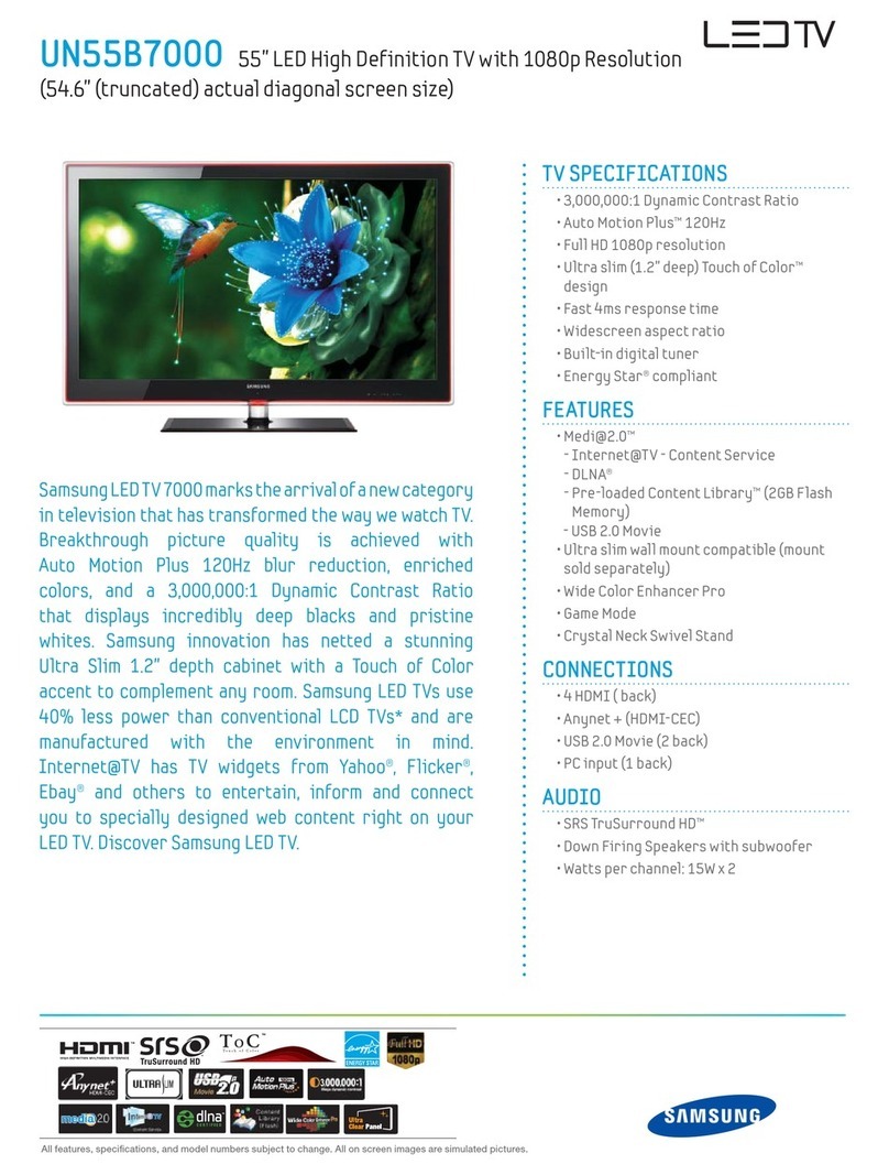 Samsung UN55B7000 - 55" LCD TV User manual Samsung UN55B7000 - 55" LCD TV User manual
