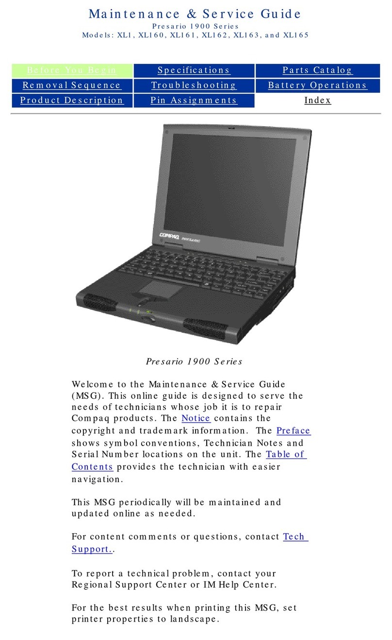 Compaq Presario 1900 - Notebook PC Manual