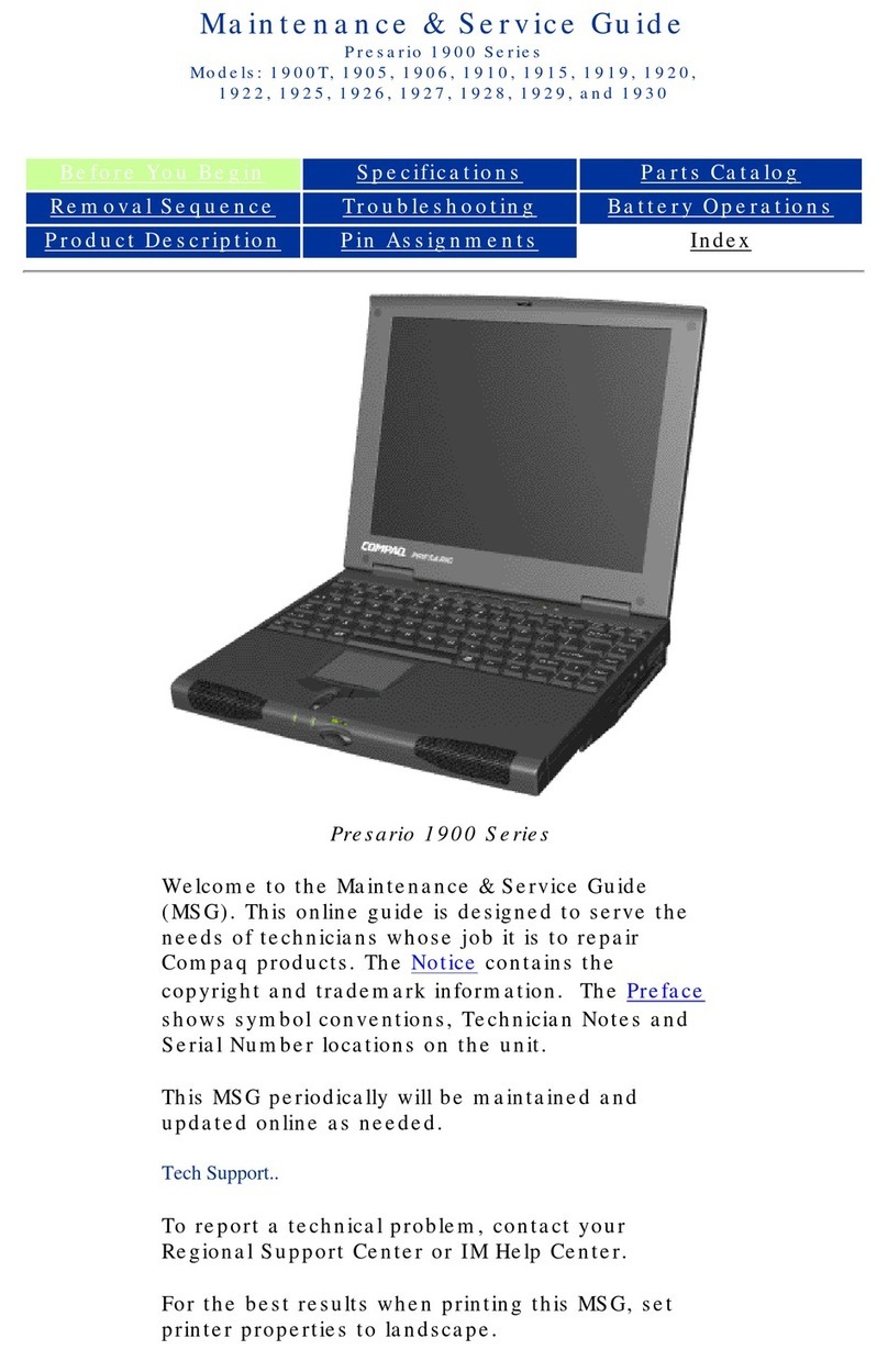 Compaq Presario 1900 - Notebook PC Manual