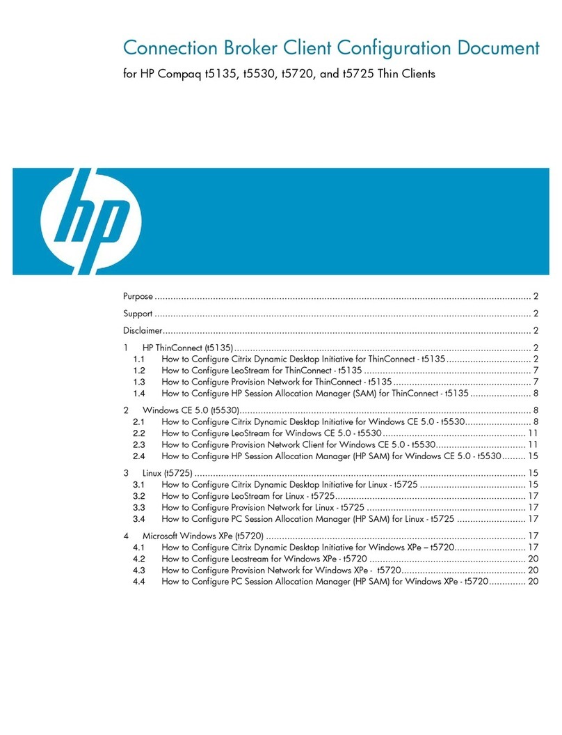 HP T5135 - Compaq Thin Client Quick guide