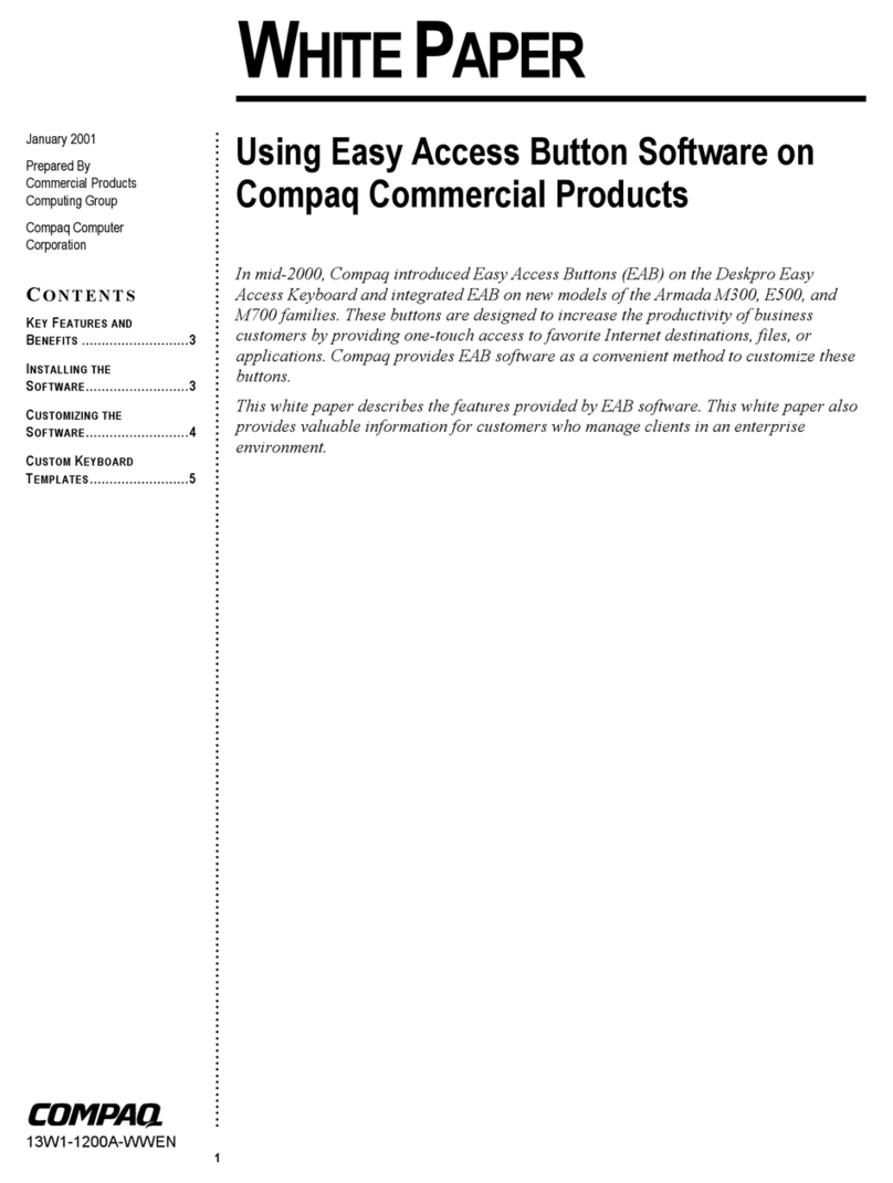 Compaq Armada E500 Series Quick start guide Compaq Armada E500 Series Quick start guide