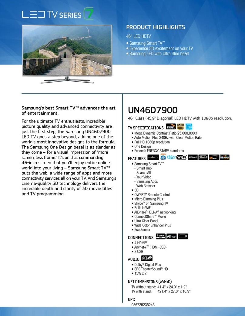 Samsung UN46D7900 User manual