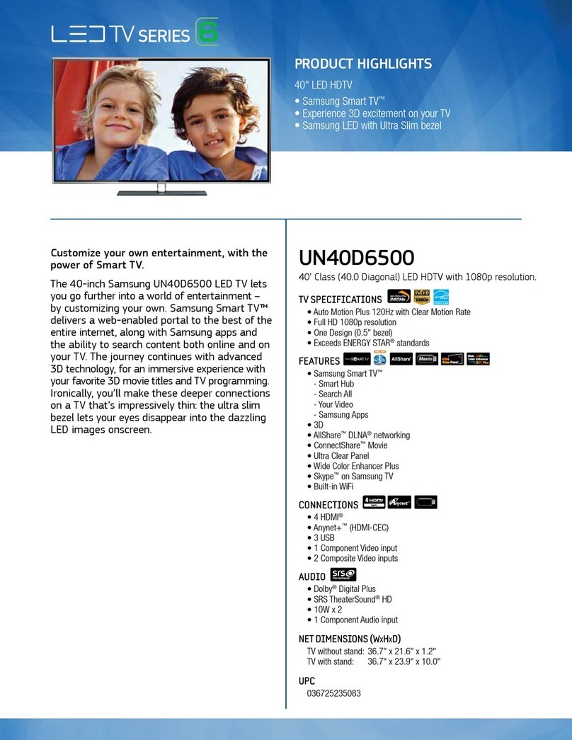 Samsung UN40D6500 User manual