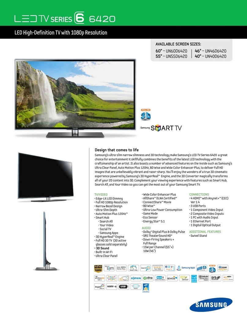 Samsung UN40D6420UFXZA User manual