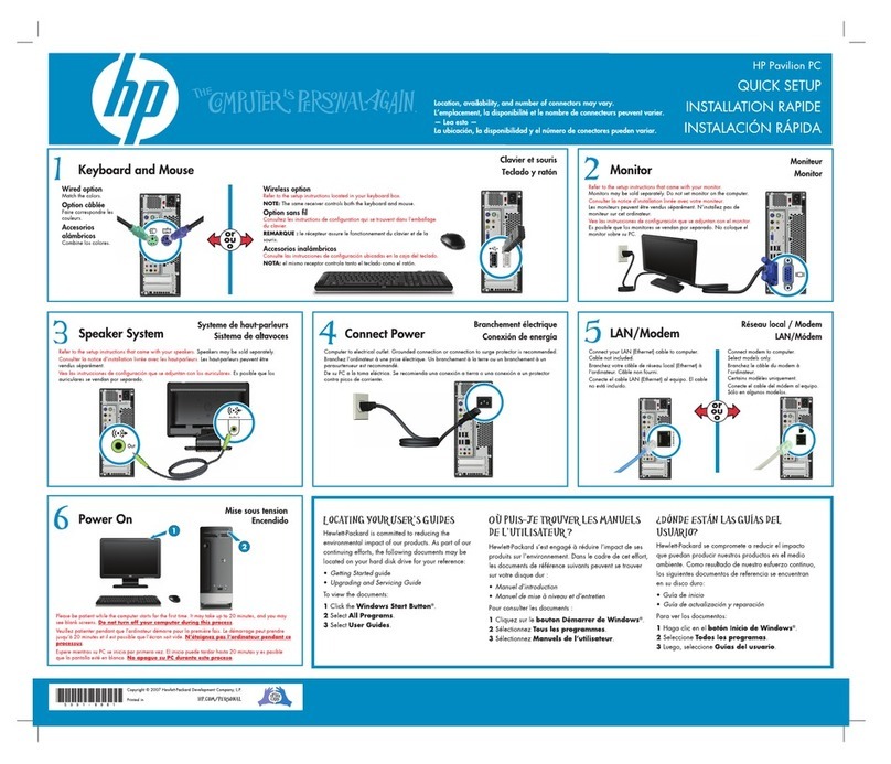 HP s3020n - Pavilion - Slimline Quick setup