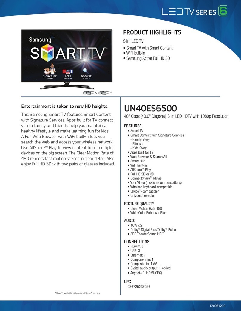 Samsung UN40ES6500 E- User manual