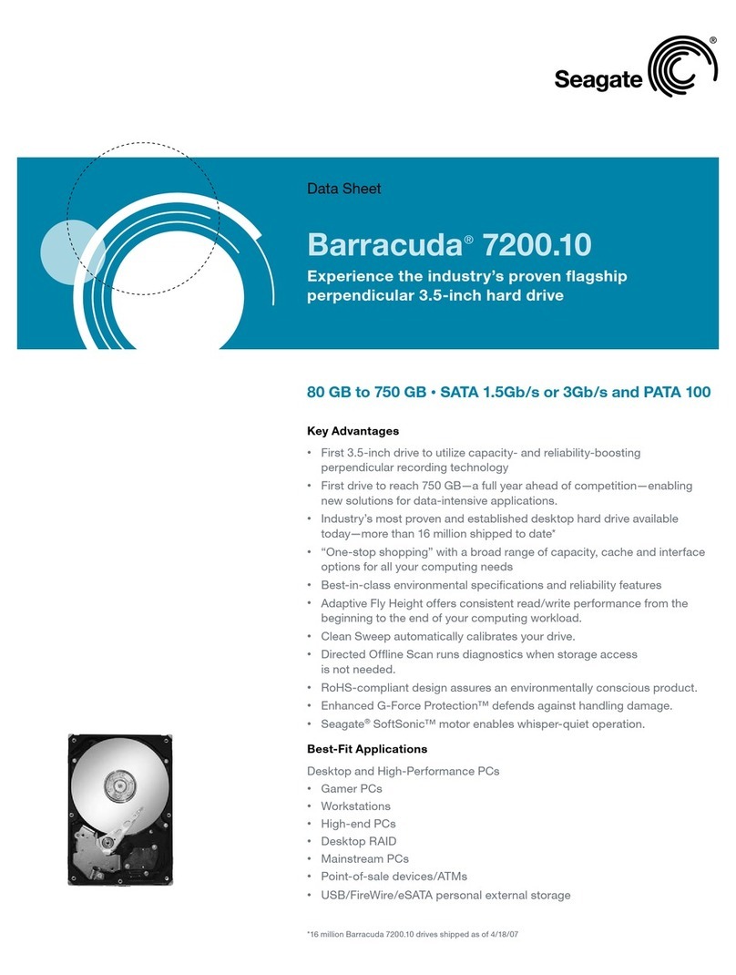 Seagate ST3320620A - Barracuda 320 GB Hard Drive datasheet