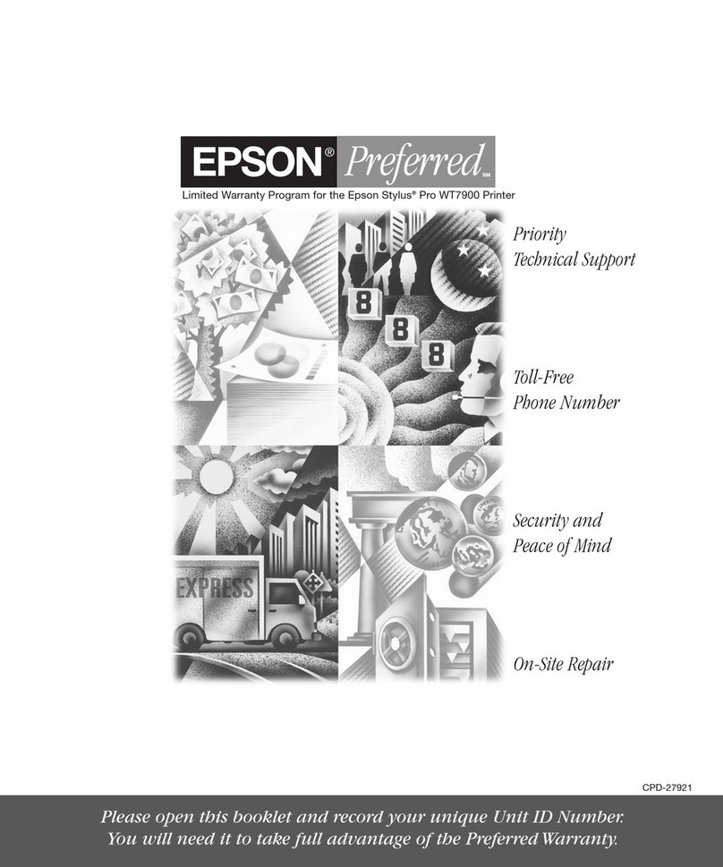 Epson STYLUS PRO WT7900 Use and maintenance manual