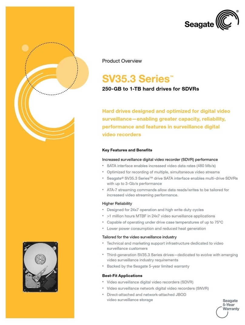 Seagate ST3500320SV - SV35.3 Series - Hard Drive Operating and safety instructions