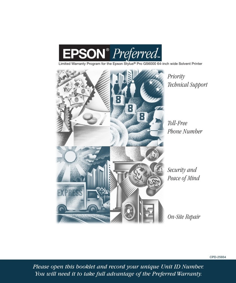 Epson Stylus Pro GS6000 Use and maintenance manual