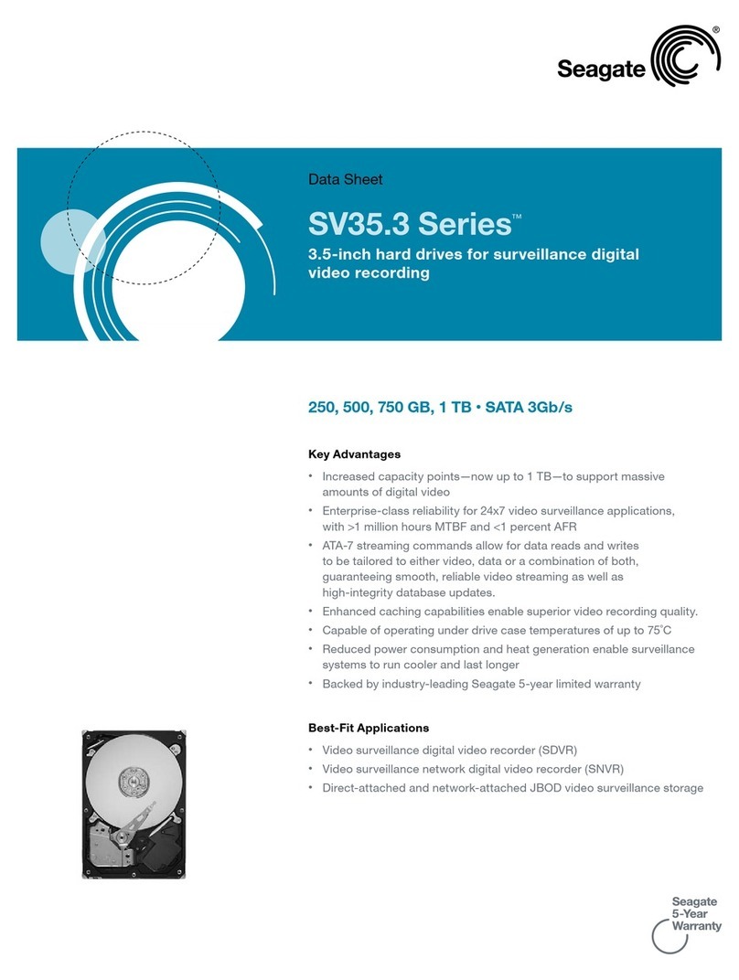 Seagate ST3500320SV - SV35.3 Series - Hard Drive User manual