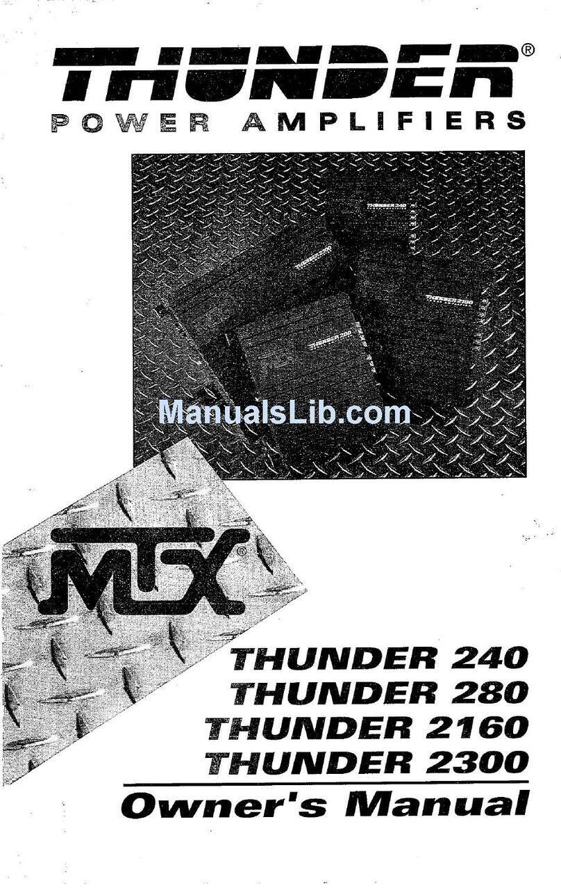 MTX Thunder 240/280/2160/2300 User manual