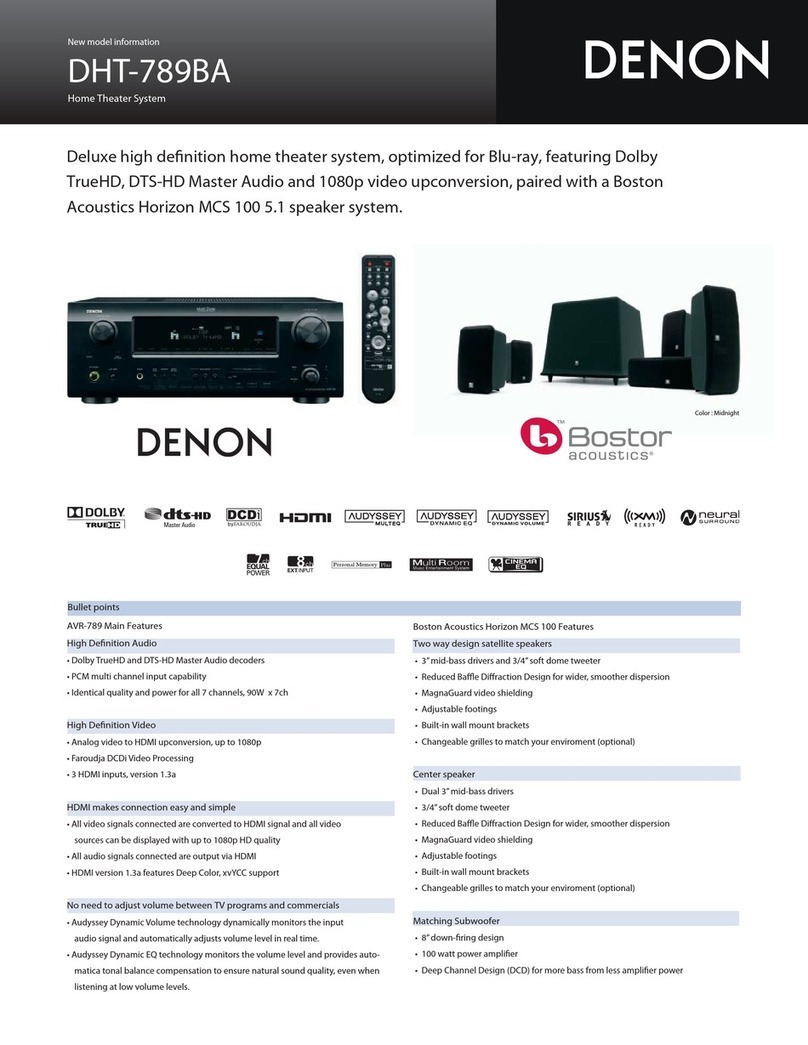 Denon DHT-789BA Product sheet