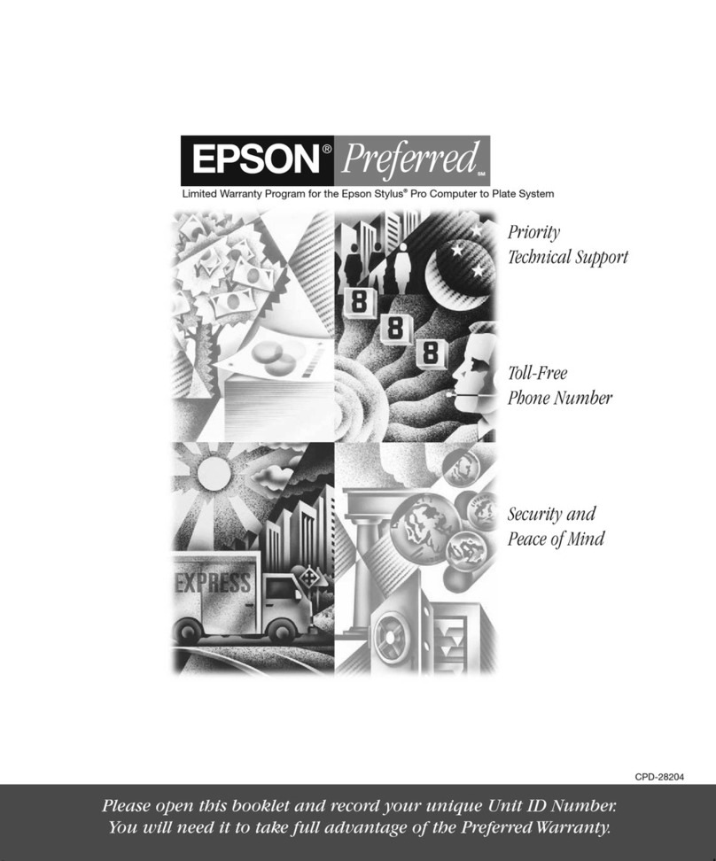 Epson Stylus Pro 7900 Use and maintenance manual