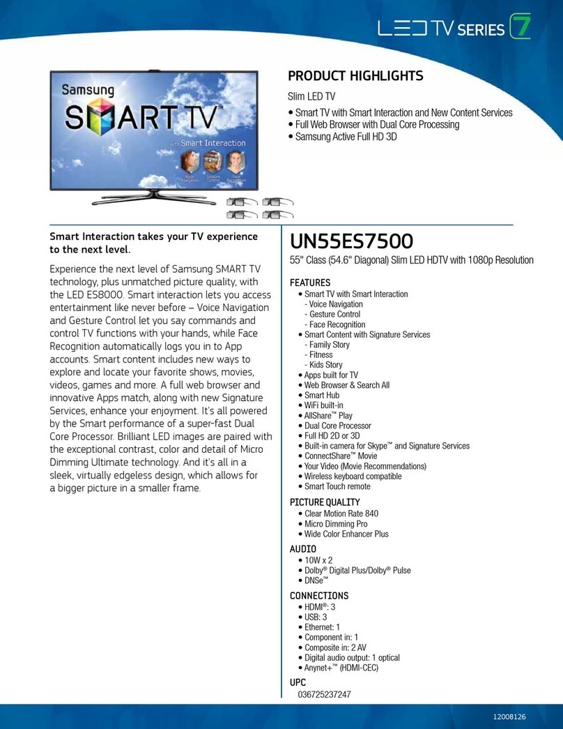 Samsung UN55ES7500 E- User manual
