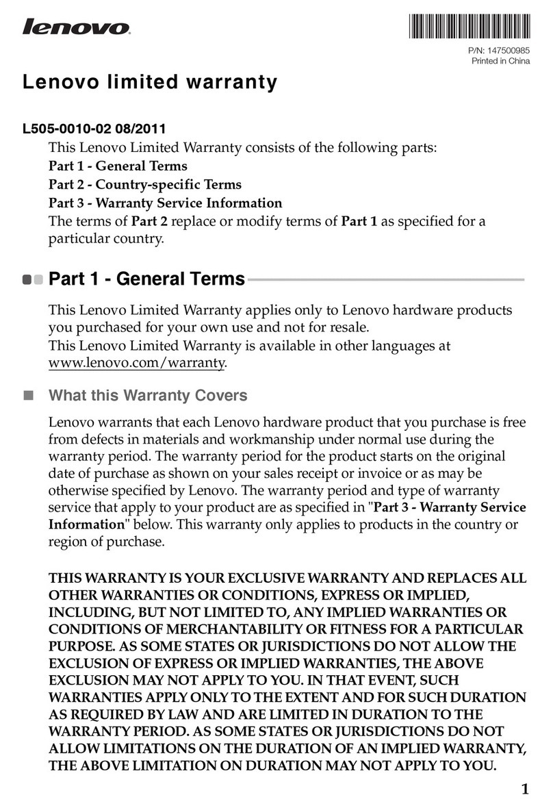 Lenovo G485 Limited warranty