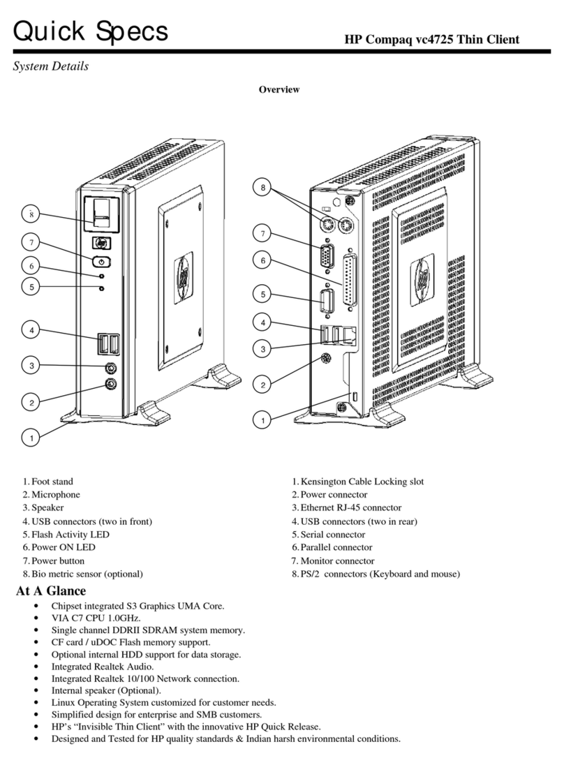 HP vc4725 - Thin Client User manual
