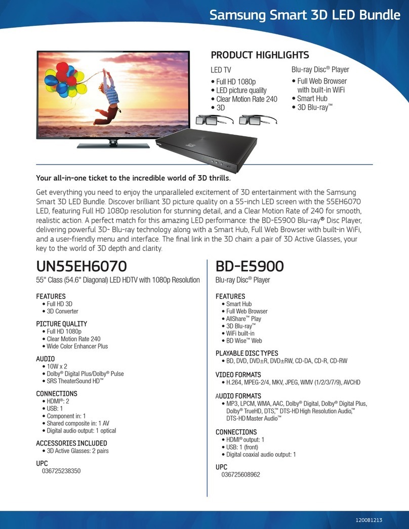 Samsung UN55EH6070FXZA User manual Samsung UN55EH6070FXZA User manual