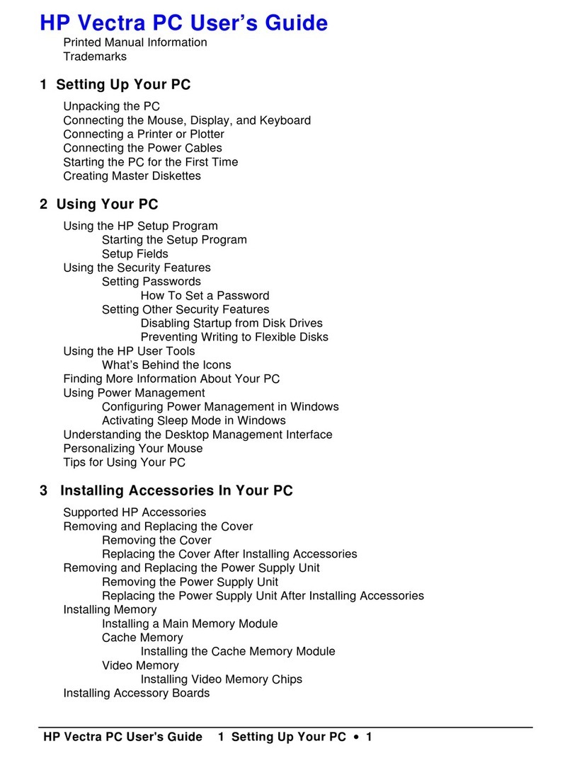 HP Vectra VE 4/xx User manual