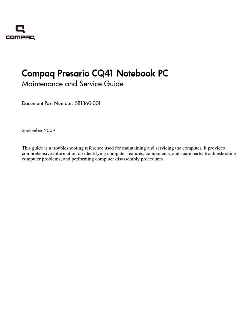 Compaq Presario CQ41-100 - Notebook PC Manual Compaq Presario CQ41-100 - Notebook PC Manual
