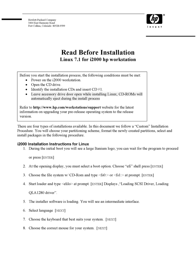 HP i2000 Mounting instructions