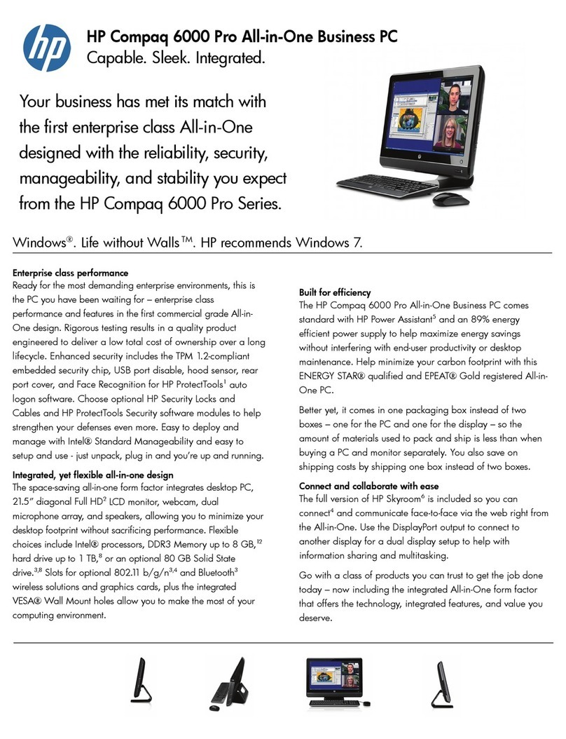 HP Compaq 6000 Pro SFF User manual