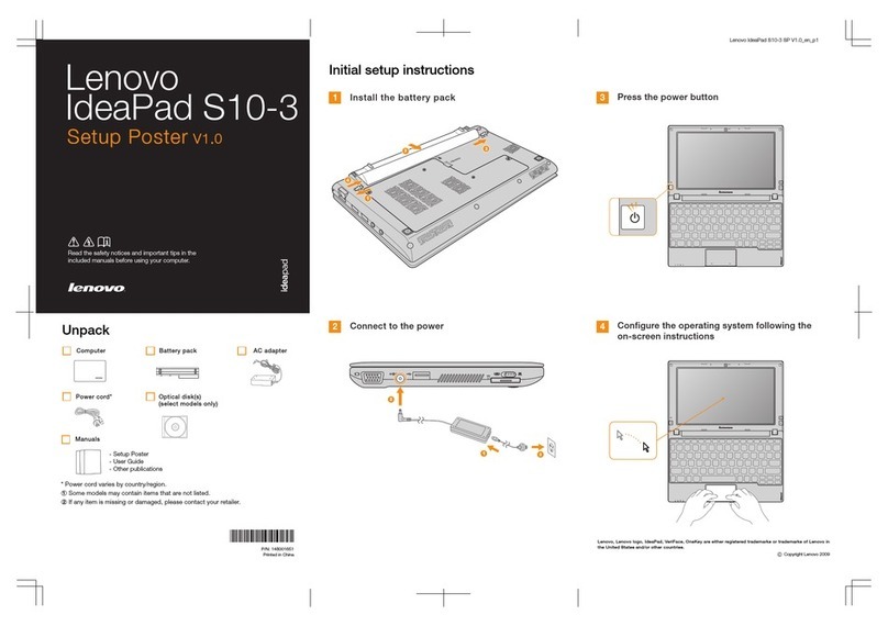 Lenovo IdeaPad S10-3 Setup poster